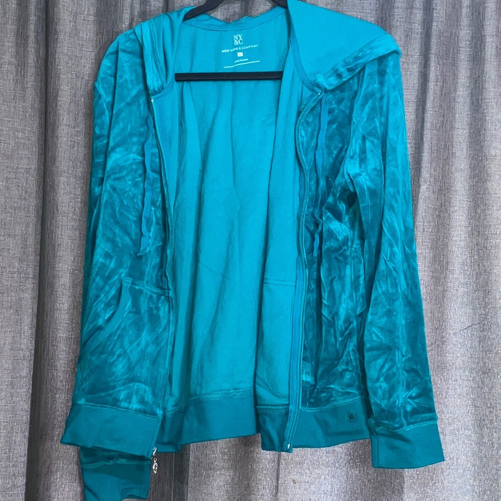 New York & Company Turquoise Women's Hoodie